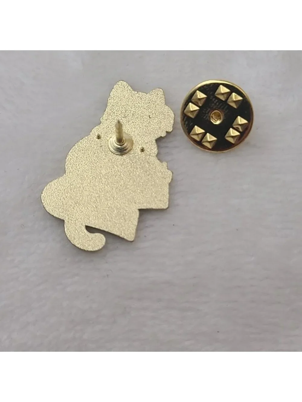 Black Cat Enamel Lapel Pin Red Gold Scarf Wizard Witchy Gothic Style